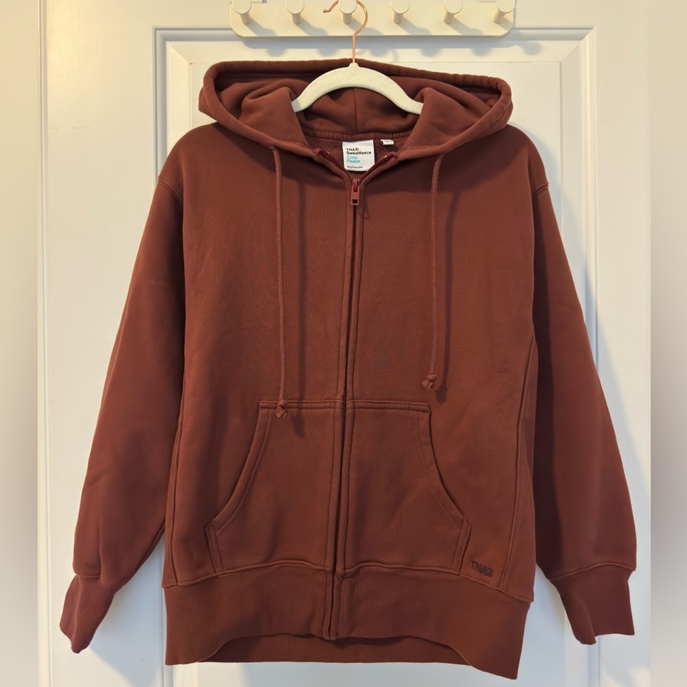 NWOT Aritzia TNA cozy fleece boyfriend zip hoodie size XXS